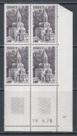 France N° 1998 XX Eglise De St Saturnin En Bloc De 4 Coin Daté Du 19 . 5 . 78 ;  Sans Trait Sans Charnière, TB - 1970-1979