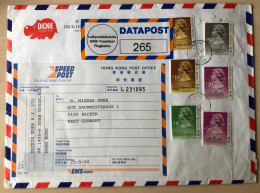 Hong Kong 1990: Brief  | Speed-Post, Datapost, Frankatur | Tsim Sha Tsu, Aachen - Covers & Documents