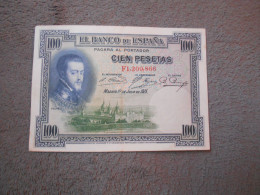 Ancien Billet De Banque Espagne  100 Pesetas  1925 - 100 Peseten