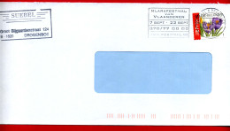 2004 - Belgique - Lettre Prior Fleurs CROCUS VERNUS - Oblitération FESTIVAL KLARA DE FLANDRE - Lettres & Documents