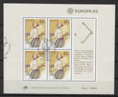 Portugal   1985  Mi.Nr. Block 47 (1656) , EUROPA CEPT  Europäisches Jahr Der Musik - Gestempelt / Fine Used (o) - 1985