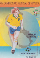 BRAZIL STAMPS 1990, SOUVENIR SHEET, FOOTBALL, MNH - Nuovi