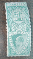 India King Edward Telegraph Mint NH 10 Rupees - 1902-11 King Edward VII