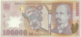 ROMANIA - 100.000 Lei - 2001-2004 - Pick 114 - Série 024D - POLYMER - 100000 - Romania