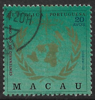 Macau Macao – 1973 World Weather Organization 20 Avos Used Stamp - Used Stamps