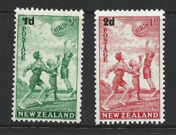 New Zealand 1939 Health Charity Issue Surcharge Set Of 2 MLH - Unused Stamps