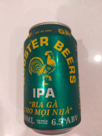 Viet Nam Vietnam ROOSTER BEER / BIA GA (GREEN) 330ml Empty Can - Opened By 2 Holes - Lattine