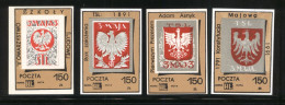 POLAND SOLIDARNOSC POCZTA HLS 1991 3 MAY POLISH EAGLES 100TH ANNIVERSARY TSL MOVEMENT SET OF 4 CRESTS (SOLID0207/0861) - Viñetas Solidarnosc