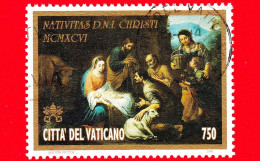 VATICANO - Usato - 1996 - Natale - Natività - 750 L. - Gebruikt