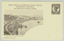 Queensland 1898, Ganzsachen-Karte South Brisbane, Hafen / Port - Storia Postale