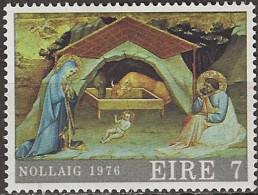IRELAND 1976 Christmas - 7p The Nativity (Lorenzo Monaco) MNH - Unused Stamps