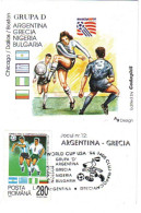 MAX 41 - 20 Football World Cup USA, Argentina-Grecia, Romania - Maximum Card - 1994 - 1994 – États-Unis