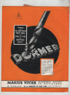 Dormer The Sheffield Twist Drill And Steel Marius Vivier Lyon Forets Acier Rapide 1954 - Publicités