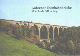 Germany:Göhrener Railway Bridge With Train - Kunstwerken