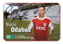 Fußball-Autogrammkarte AK Barış Odabaş Offenbacher FC Kickers 11-12 Baris Odabas Optik Rathenow Alzenau Frankfurt Hessen - Authographs