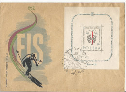 Enveloppe Epreuves Nordiques De Ski - Pologne - 1962 - Covers & Documents