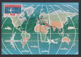 Flugpost Brief Air Mail Niederlande 40 Jahre KLM Maximumkarte 1959 - Cartes-Maximum (CM)