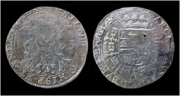 Southern Netherlands Brabant Philip IV AR Patagon 1633 Brussel Mint - 1556-1713 Pays-Bas Espagols