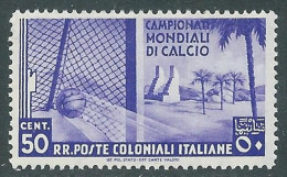 1934 EMISSIONI GENERALI MONDIALI DI CALCIO 50 CENT MNH ** - RA21-4 - Emisiones Generales