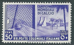 1934 EMISSIONI GENERALI MONDIALI DI CALCIO 50 CENT MNH ** - RA21-2 - General Issues