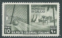 1934 EMISSIONI GENERALI MONDIALI DI CALCIO 10 CENT MNH ** - RA21-6 - General Issues