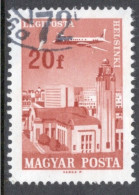 Hungary 1966  Single Stamp Celebrating Air Showing Plane Flying Over Different Cities In The World In Fine Used - Used Stamps