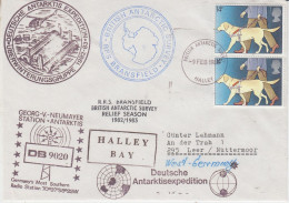 Great Britain Antarctica Cover RRS Bransfield Ca G. Van Neumayer Ca British Antarctic Survey Halley 9 FEB 1986 (FG191) - Storia Postale