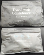 Qatar Airways Pochette Traveller Kit Hygiène Protective Kit - Pubblicità