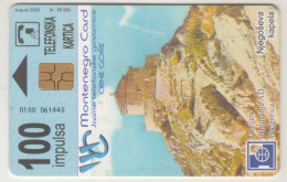 MONTENEGRO - Njegos Chapel, Chip: GEM5 (Red), 100 Units ,Tirage 50.000, Used - Montenegro