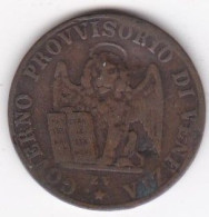 Venise . 5 Centesimi 1849 , Gouvernement Provisoire, En Cuivre - Venecia