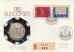 Zwitserland 1982, Registered Numis Letter Sent From Rütli , Tells Apfelschuss - Lettres & Documents
