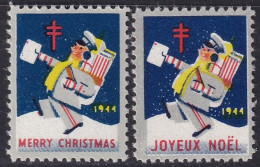 Canada 1944  Christmas Seal Set MNH** - Vignettes Locales Et Privées