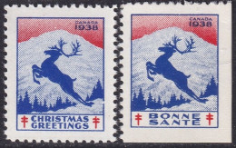 Canada 1938  Christmas Seal Set MNH** - Vignettes Locales Et Privées