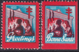 Canada 1940  Christmas Seal Set MNH** - Vignettes Locales Et Privées