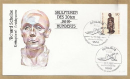 DE.- ERSTTAGSBRIEF. SKULPTUREN DES 20ten JAHR HUNDERTS. RICHARD SCHEIBE. ERSTAUSGABETAG 12.11.1981. BERLIN 12. FDC. - 1981-1990