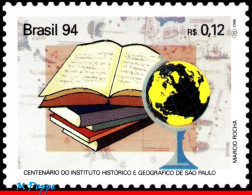 Ref. BR-2520 BRAZIL 1994 - GEOGRAPHIC & HISTORYINSTITUTE, GLOBE, MAPS, MI# 2626, MNH, BOOKS 1V Sc# 2520 - Ongebruikt