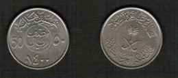 SAUDI ARABIA    50 HALALAS 1980 (1400) (KM # 56) #7755 - Saudi Arabia