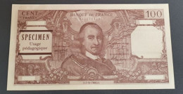 Billet Scolaire D'école (100Fr) Specimen à Usage Pédagogique - Années 60 - School Bank Note - Fictifs & Spécimens