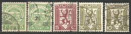 584 Luxembourg 1906-1930 Armoiries Coat Of Arms- (LUX-112) - Autres & Non Classés