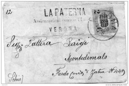1878    LETTERA CON ANNULLO  VERONA - Fiscaux