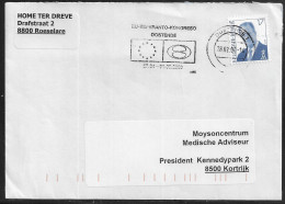 Belgium. Stamps Sc. 1516 On Commercial Letter, Sent From Oostende On 28.02.2000 For Kortrijk. “EU-Esperanto-Kongreso” - 1993-2013 Roi Albert II (MVTM)