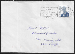 Belgium. Stamps Sc. 1516 On Commercial Letter, Sent From Oostende On 6.03.2000 For Kortrijk. “EU-Esperanto-Kongreso” - 1993-2013 King Albert II (MVTM)