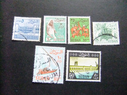 51 SOUDAN RÉPUBLIQUE SUDAN 1962 SERIE CORIENTE Incompleta 6 Sellos FU Sin Filigrana - Soedan (1954-...)