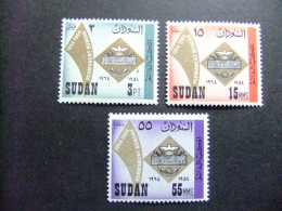 51 SOUDAN RÉPUBLIQUE SUDAN 1964 X ANIVERSARIO De La UNION POSTAL ARABE YVERT 171 / 173 MNH - Soedan (1954-...)