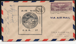 USA -  1930- CAM 27 MISHAWAKA  TO OHIO FIRST  FLIGHT  COVER  ,SIGNED - 1c. 1918-1940 Lettres