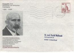 8000 München 1984 - Kraepelin Begründer Klinische Psychiatrie 1855 - 1926 - Enveloppes Privées - Oblitérées
