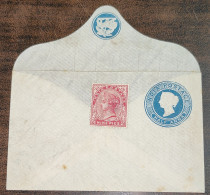 Br India Queen Victoria Postal Stationary Envelope Laid Thin Paper Mint Condition As Per The Scan - 1858-79 Crown Colony