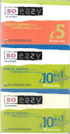 3-CARTES²°-PREPAYEE-CHYPRE-GSM-5£/10£-SOEASY- Utilisé-TBE/RARE - Cyprus