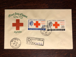 SEYCHELLES  FDC COVER 1963 YEAR RED CROSS HEALTH MEDICINE STAMPS - Seychelles (...-1976)