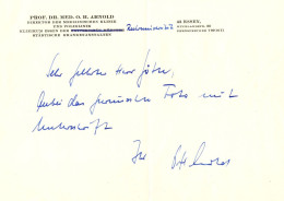 Dr OH Arnold Essen Germany Doctor Psychotropic Drugs Signed Letter - Uitvinders En Wetenschappers